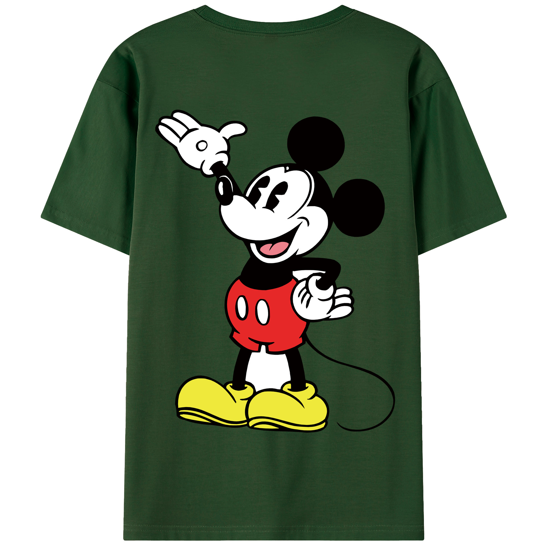 （画像用） ミッキーマウス Mickey Mouse 綿100％半袖Tシャツ（背面プリント）